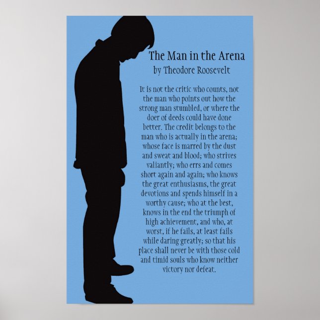 The Man in the Arena 11 X 17 Poster (Front)