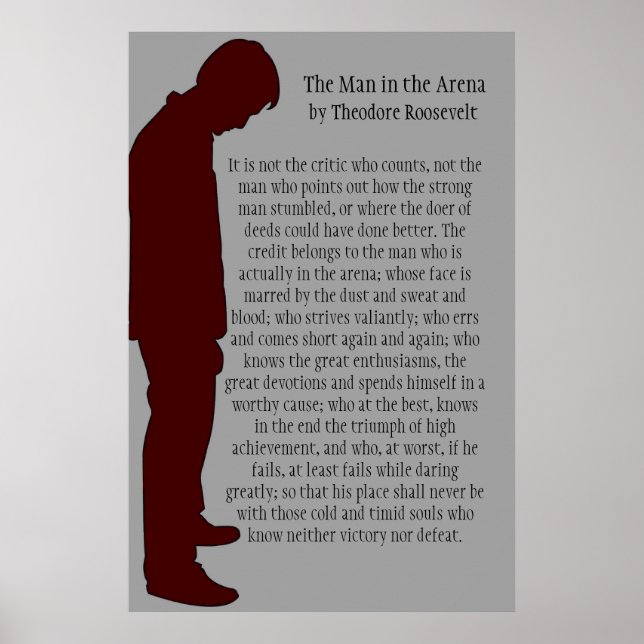 The Man in the Arena 24 X 36 Poster (Front)