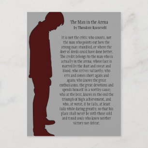 The Man in the Arena Postcard