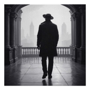 The Man in the City's Mist Poster