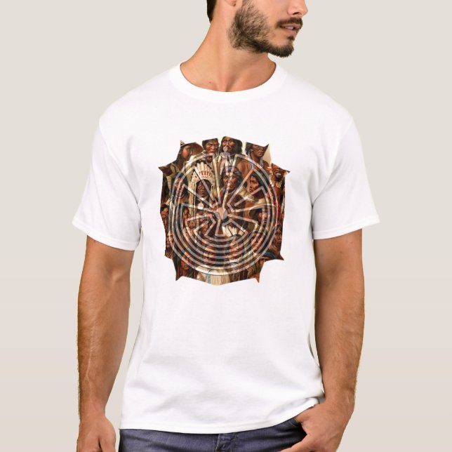 The Man in the Maze - folk style T-Shirt (Front)