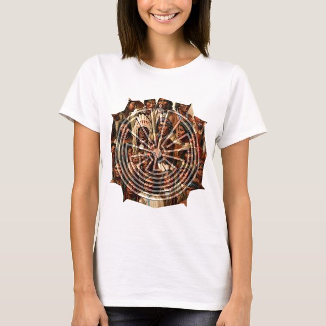 The Man in the Maze - folk style T-Shirt (Front)