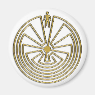 The Man in the Maze - gold Magnet