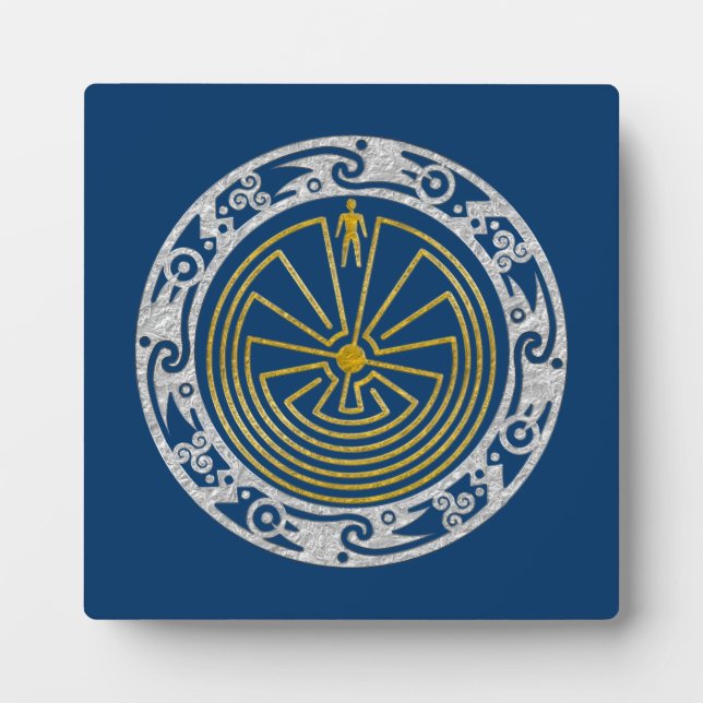 The Man in the Maze - Ornament gold silver Plaque (Front)