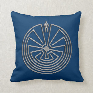 The Man in the Maze - silver Cushion