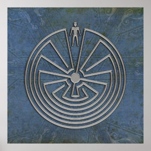 The Man in the Maze - silver Poster
