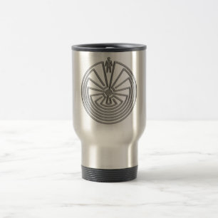 The Man in the Maze - silver Travel Mug