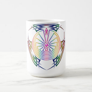 The Man in the Maze - Tribal Tattoo coloured Coffee Mug