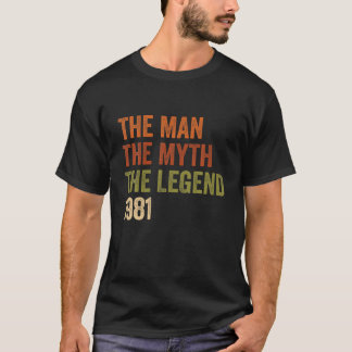 The Man Myth Legend 1981 Birthday Present T-Shirt