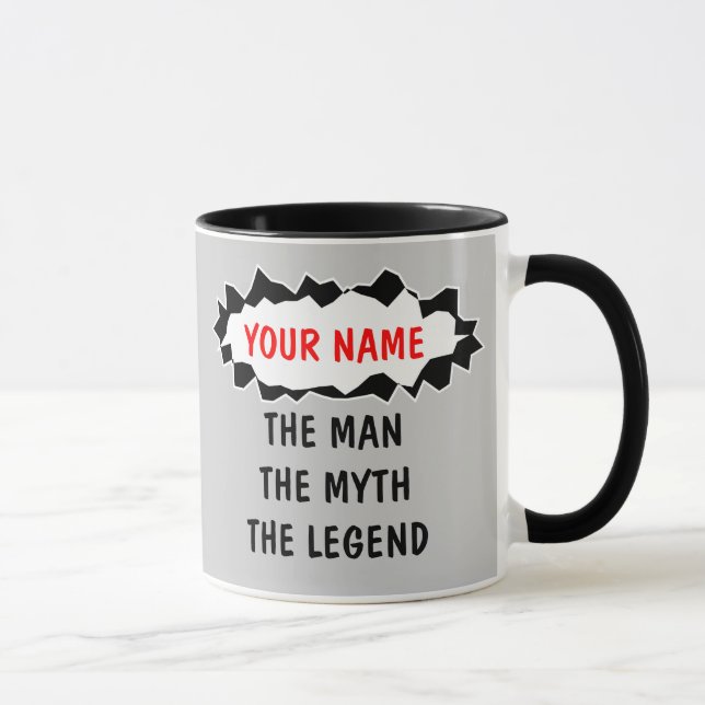 The man myth legend coffee mugs | Personalizable (Right)