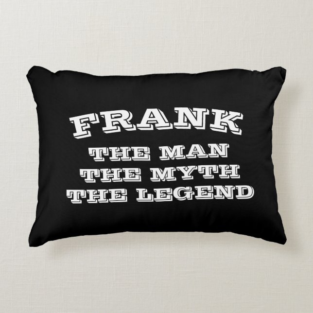 The man myth legend custom name macho decorative cushion (Front)