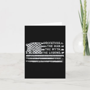 The Man Myth Legend Fathers Day American Flag  Card