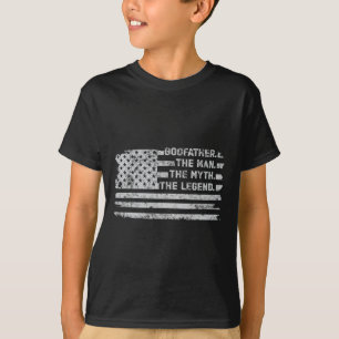 The Man Myth Legend Fathers Day American Flag  T-Shirt