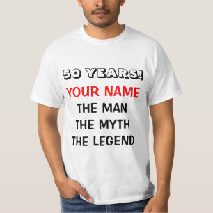 The man myth legend t shirt for 50th Birthday men