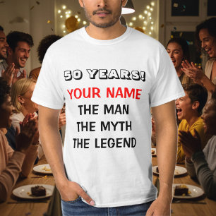 The man myth legend t shirt for 50th Birthday men