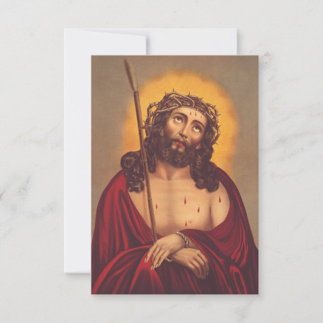 The Man of Sorrows Holy Card (Front)
