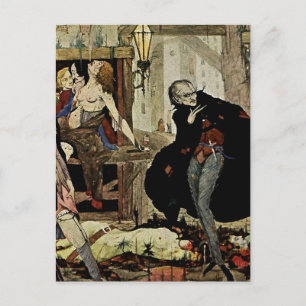 “The Man of the Crowd” by Harry Clarke Postcard