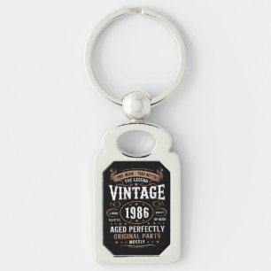 The Man The Legend Vintage 1986 Birthday 40th Bday Key Ring