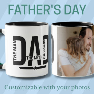 The Man The Myth Daddy The Legend black photo Mug