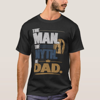 The Man The Myth The Dad Father & Child Silhouette T-Shirt