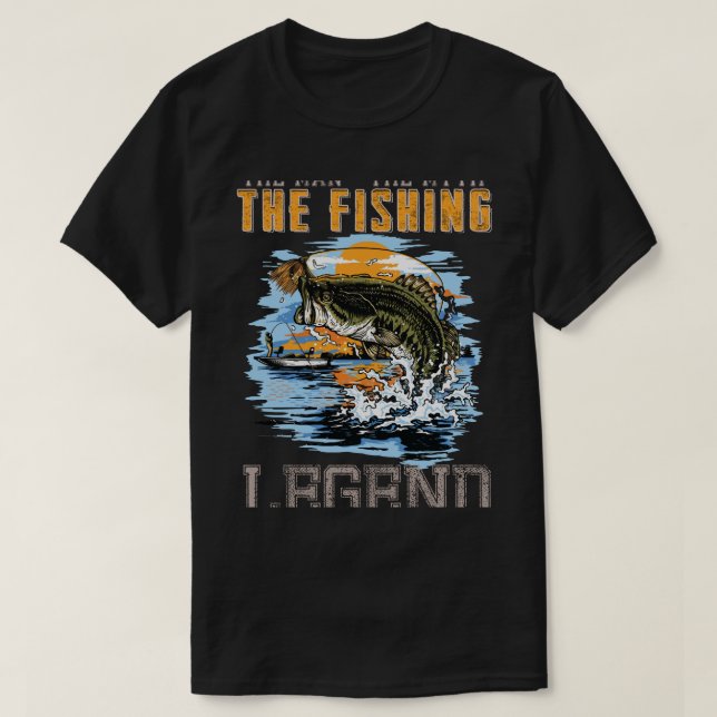 The Man The Myth The Fishing Legend v   T-Shirt (Design Front)