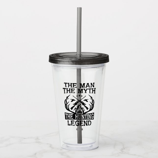 The Man The Myth The Hunting Legend - Camp Acrylic Tumbler (Front)