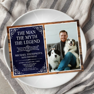 The Man The Myth The Legend 50th Birthday Invitation