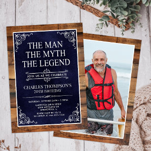 The Man The Myth The Legend 70th Birthday Invitation