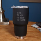 The Man The Myth The Legend Black Matte Travel Mug