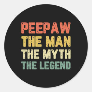 The Man The Myth The Legend Bunnyaw Vintage Retro Classic Round Sticker