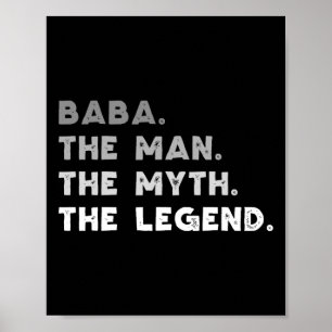 The Man The Myth The Legend Cool Baba Poster