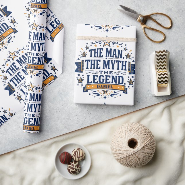 The Man The Myth The Legend | Custom Father's Day Wrapping Paper (Crafts)