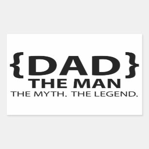 The Man the Myth the Legend Dad Rectangular Sticker