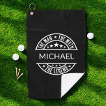 The Man The Myth The Legend Funny Custom Name  Golf Towel<br><div class="desc">Celebrate the golfer in your life with the custom 'The Man, The Myth, The Legend' golf towel! Personalise it with their name for a unique and functional gift that adds humour and flair to their golf game. Made from soft, durable fabric, this towel is perfect for keeping clubs clean while...</div>