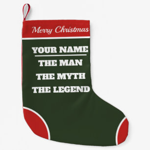 The man the myth the legend funny custom small christmas stocking