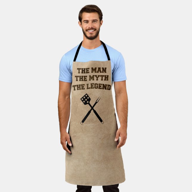 The Man The Myth The Legend Grill Tools Apron (Worn)