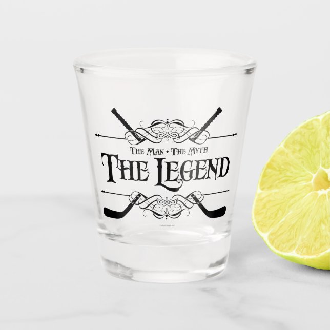 The Man, The Myth, The Legend (hockey) Shot Glass (Front)