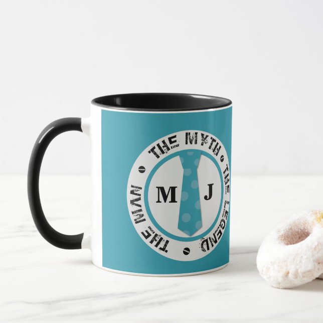 The man the myth the legend personalised name mug (With Donut)