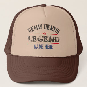 THE MAN THE MYTH THE LEGEND PERSONALIZED TRUCKER HAT