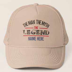 THE MAN THE MYTH THE LEGEND PERSONALIZED TRUCKER TRUCKER HAT