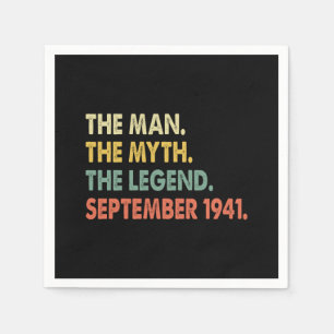 The Man The Myth The Legend September 1941 Napkin