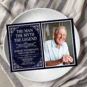 The Man The Myth The Legend Surprise 100 Birthday Invitation