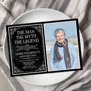 The Man The Myth The Legend Surprise 60th Birthday Invitation
