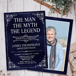 The Man The Myth The Legend Surprise 60th Birthday Invitation