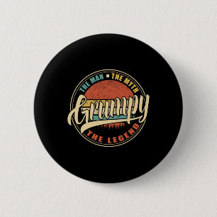 The Man The Myth The Legend Vintage Retro Fathers 6 Cm Round Badge