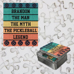 The Man The Myth The Pickleball Legend Custom text Jigsaw Puzzle<br><div class="desc">Presenting the "The Man The Myth The Pickleball Legend Custom Text Jigsaw Puzzle" – an ideal gift for any pickleball enthusiast on various special occasions. This typography design showcases the witty quote "The Man The Myth The Pickleball Legend, " tailored for every pickleball legend out there! The design boasts retro,...</div>