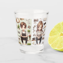 The man, the woman ver. 1 shot glass