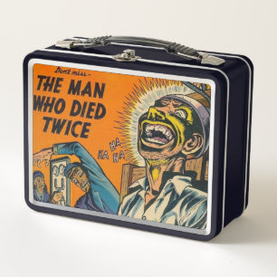 The Man Who Died TWICE! HORROR Comic Lunch Box