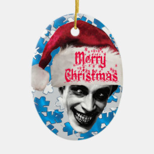 The Man Who Laughs at Christmas Ceramic Tree Decoration