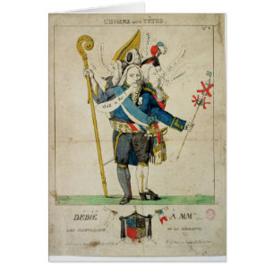 The Man with Six Heads', caricature of Charles